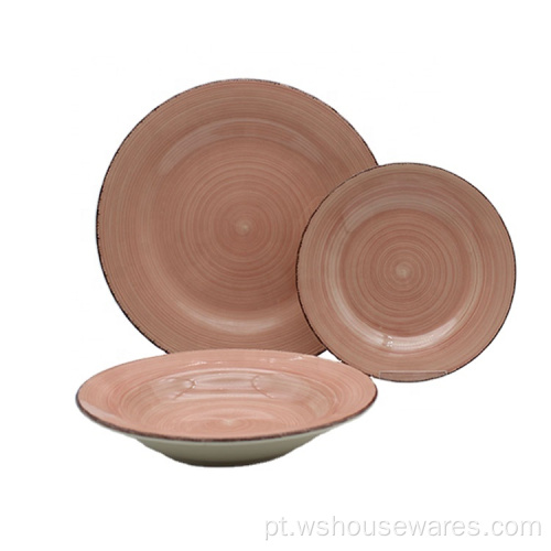 Hotel Blue Classic Hand Printing Ceramic Dinnerware Conjunto